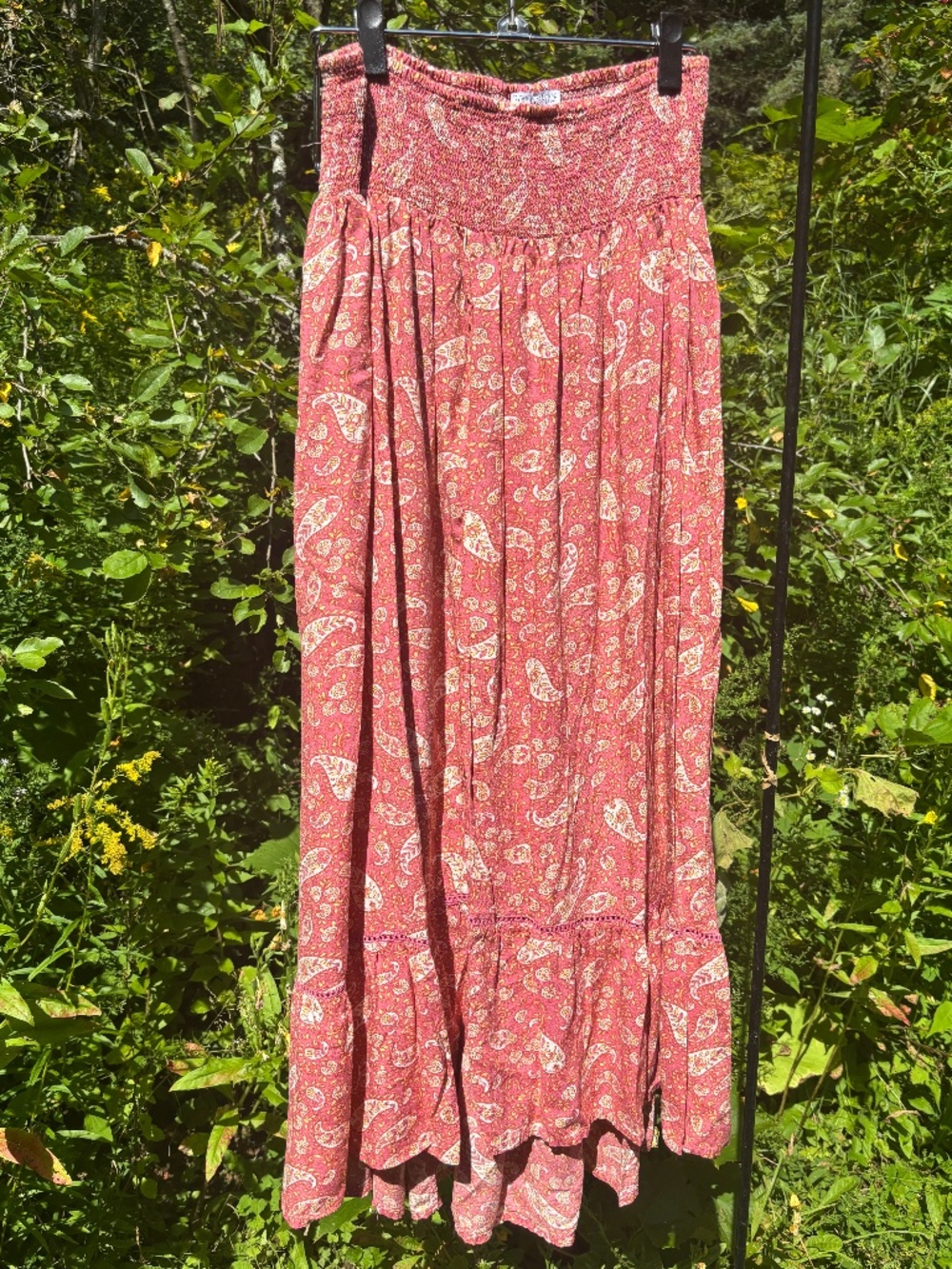 Patrons of Peace Paisley Maxi Skirt with Front Slit